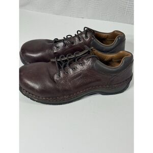 Red Wing Mens 9.5 D Safety Toe Oxfords Brown Leather Work Shoes
